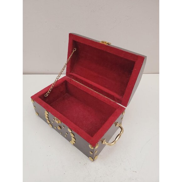 Wooden Keepsake Box, Wooden Chest, Wooden Box, Small Treasure Chest, Wooden - Picture 7 of 10